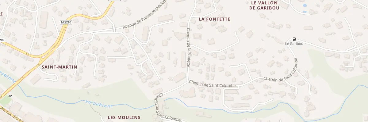 Plan du 262 Che de la Fontette à Vence