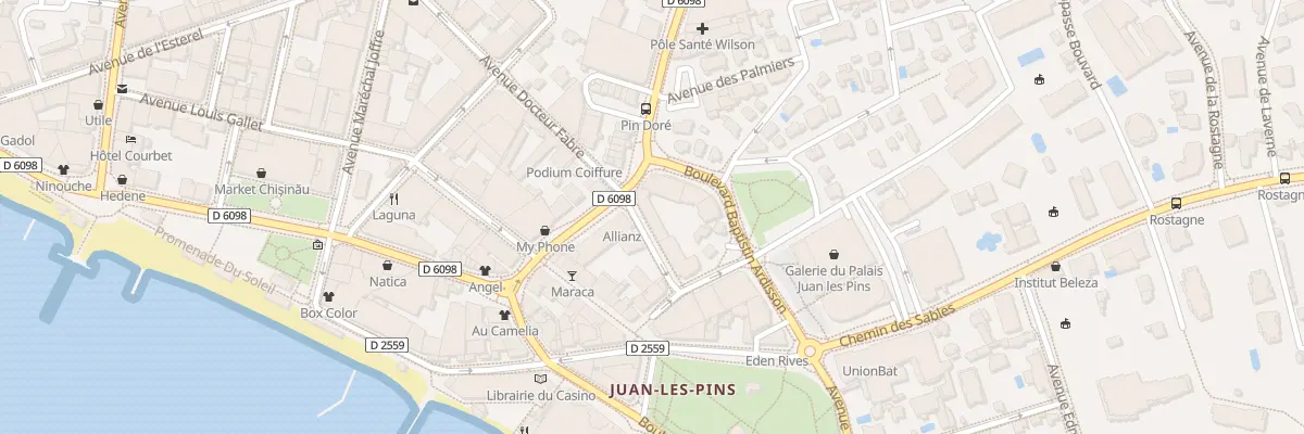 Plan du 1 Rue de l’Hôtel des Postes à Antibes