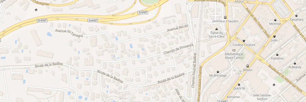 Plan du 14 Che de Provence à Antibes