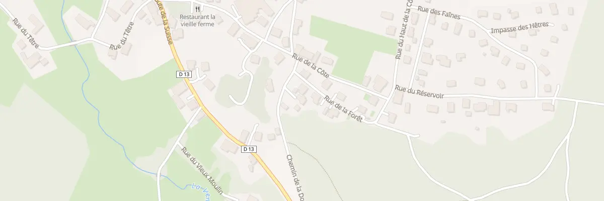 Plan du 1 Rue des Vanniers à Réchésy