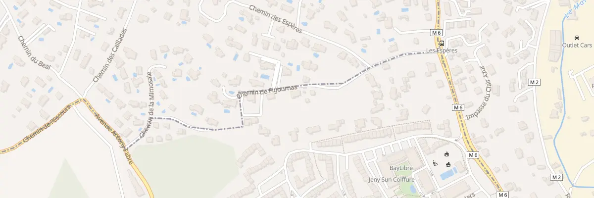 Plan du 271 Che du Figournas à Villeneuve-Loubet