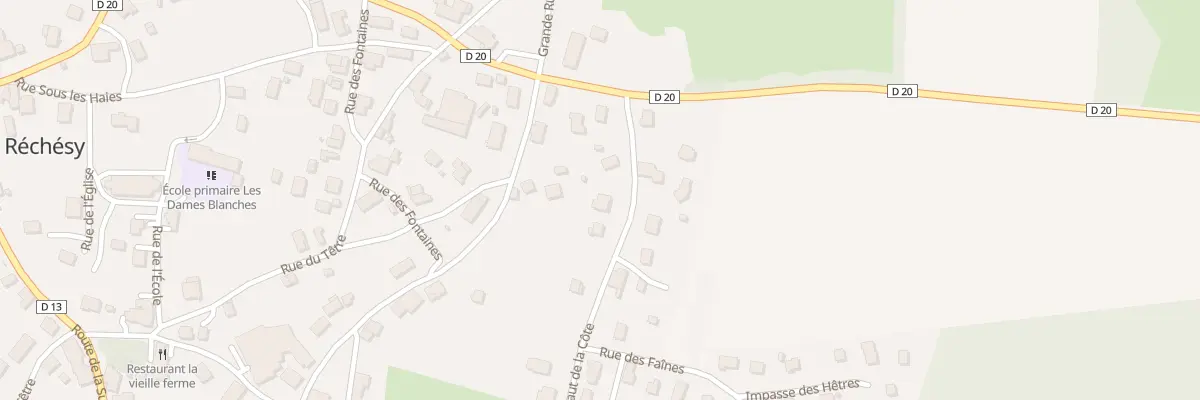 Plan du 6 Rue du Haut de la Cote à Réchésy