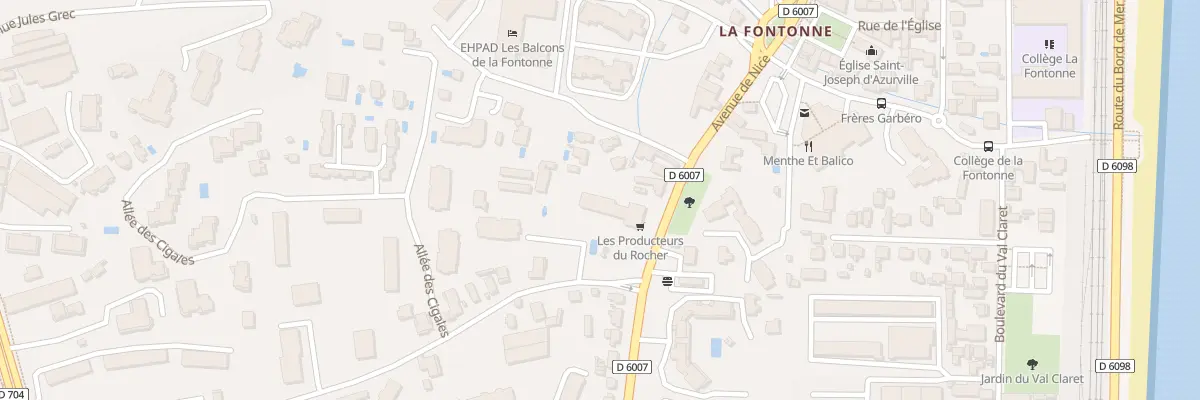 Plan du 89 Av de Nice à Antibes