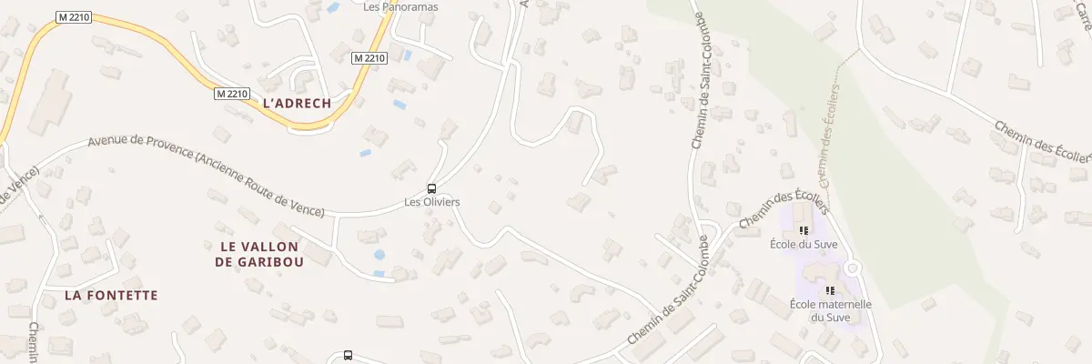 Plan du 1000 Av de Provence à Vence