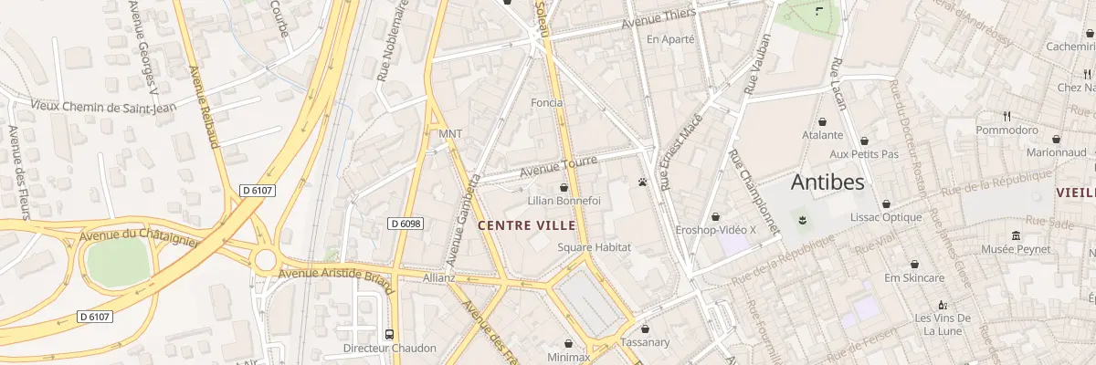 Plan du 9 Av Tourre à Antibes