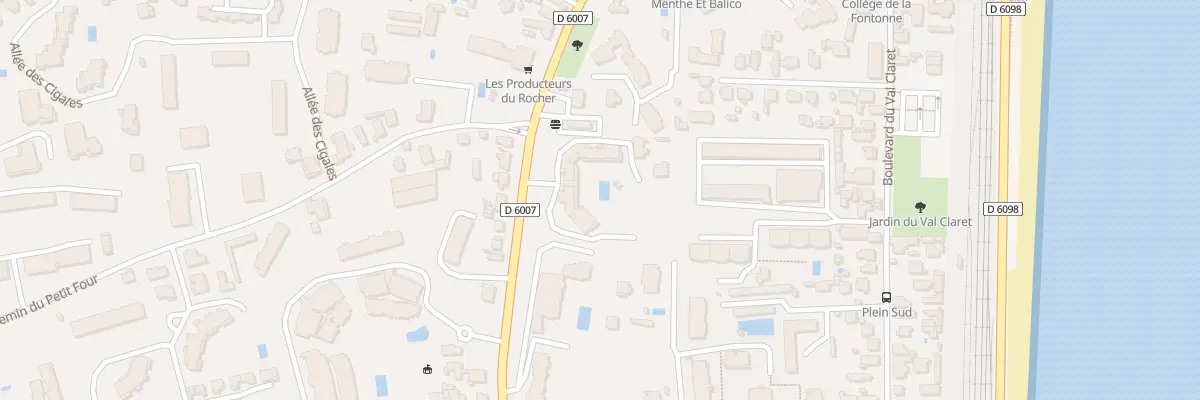 Plan du 70 Av de Nice à Antibes
