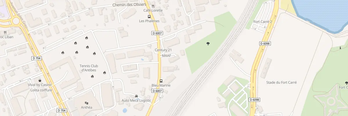 Plan du 12 Av de Nice à Antibes