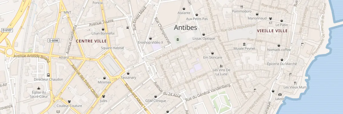 Plan du 12 Rue de la République à Antibes