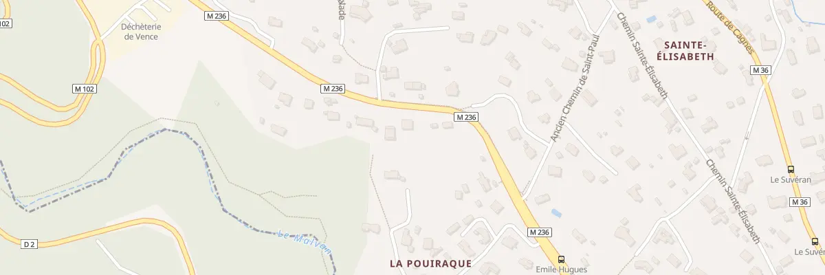 Plan du 1858 Av Emile Hugues à Vence