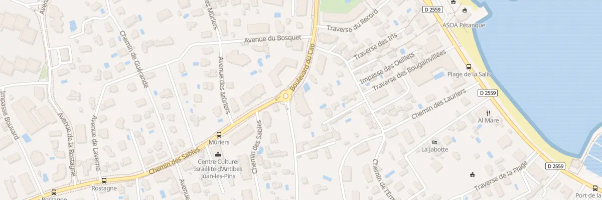 Plan du 11 Bd du Cap à Antibes