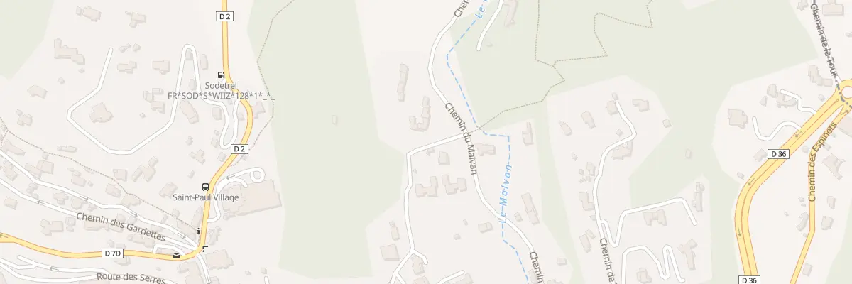 Plan du 3301 Che du Malvan à Saint-Paul-de-Vence