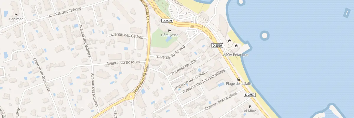 Plan du 3 Bd du Cap à Antibes