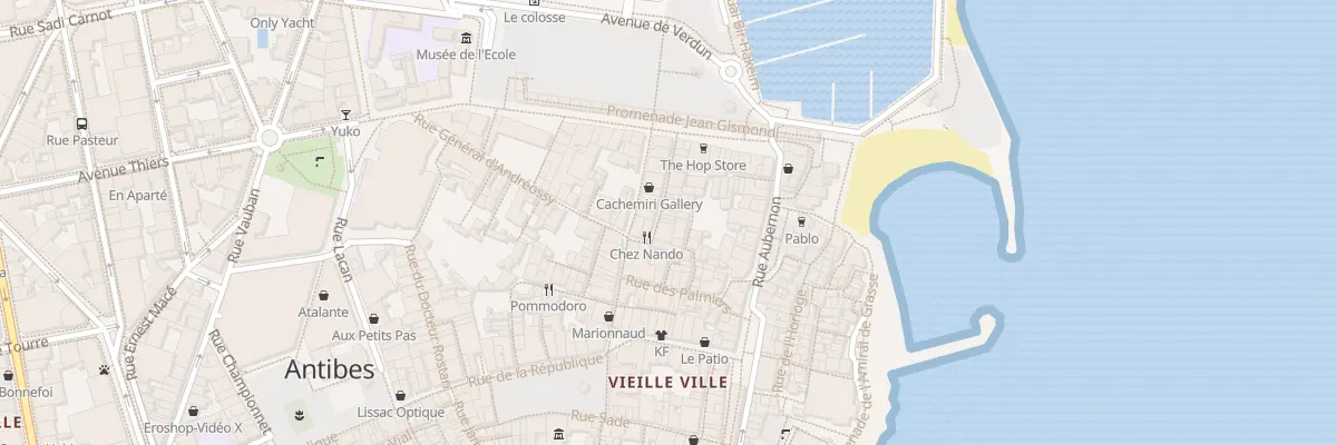 Plan du 8 Rue des Casemates à Antibes