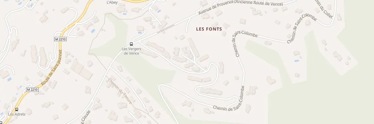 Plan du 1978 Av de Provence à Vence