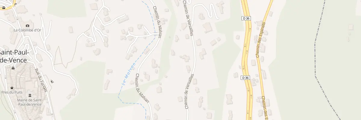 Plan du 523 Che de Versaille à Saint-Paul-de-Vence