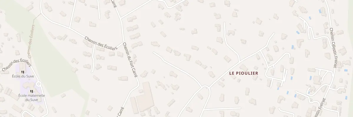 Plan du 1880 Che du Pioulier à Vence