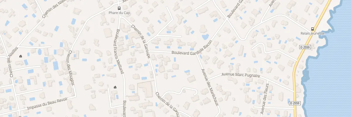 Plan du 9008 Bd Gardiole Bacon à Antibes