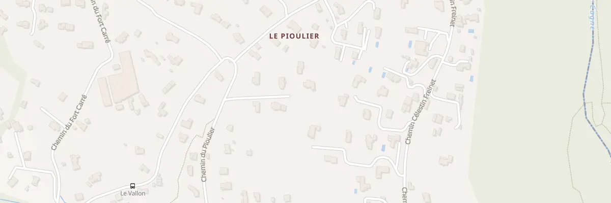Plan du 1796 Che du Pioulier à Vence
