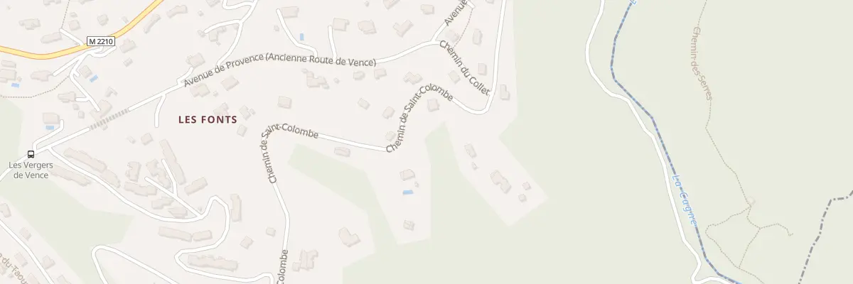 Plan du 3456 Che de Sainte-Colombe à Vence