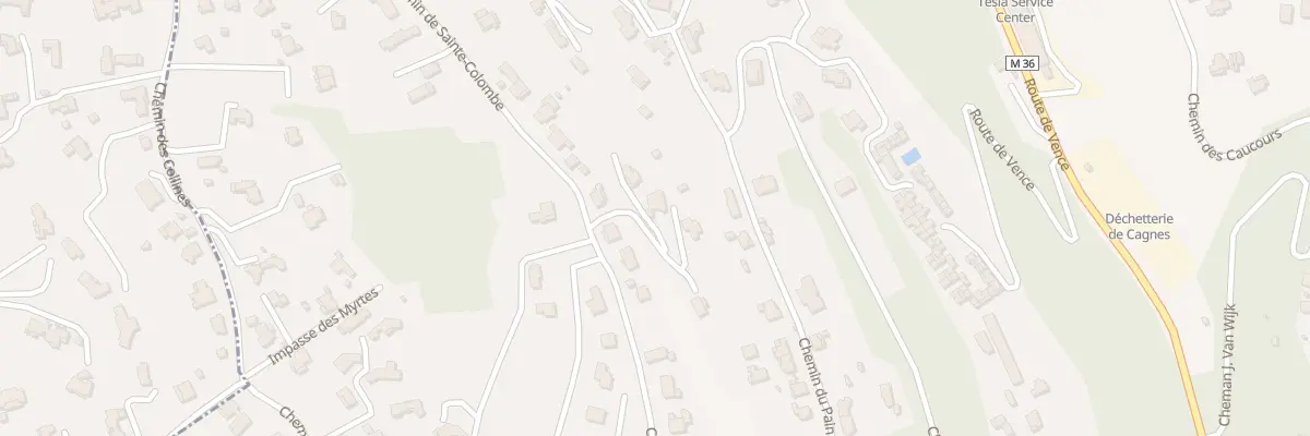 Plan du 68 Che de Sainte Colombe à Cagnes-sur-Mer