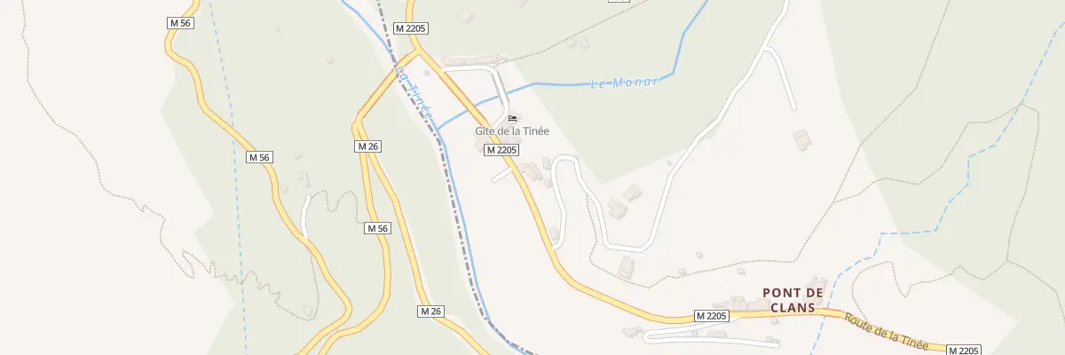 Plan du 5006 Pont de Clans à Clans