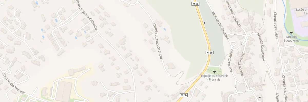 Plan du 96 Che du Pain de Sucre à Cagnes-sur-Mer