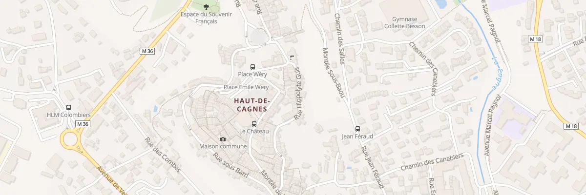 Plan du 59 Rue Hippolyte Guis à Cagnes-sur-Mer