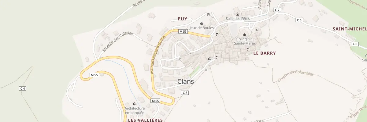 Plan du 7 Pl du Puy à Clans