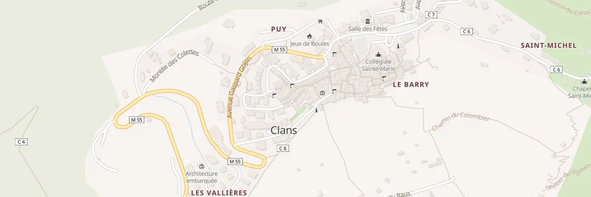 Plan du 2 Rue Marius Ingigliardi à Clans