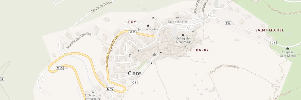 Plan du 5 Rue Augustin Reboa à Clans