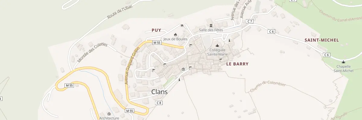 Plan du 6 Rue Augustin Reboa à Clans