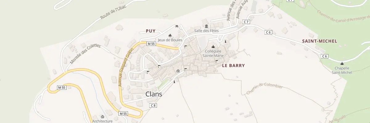 Plan du 4 Rue du Médecin Colonel Millo à Clans