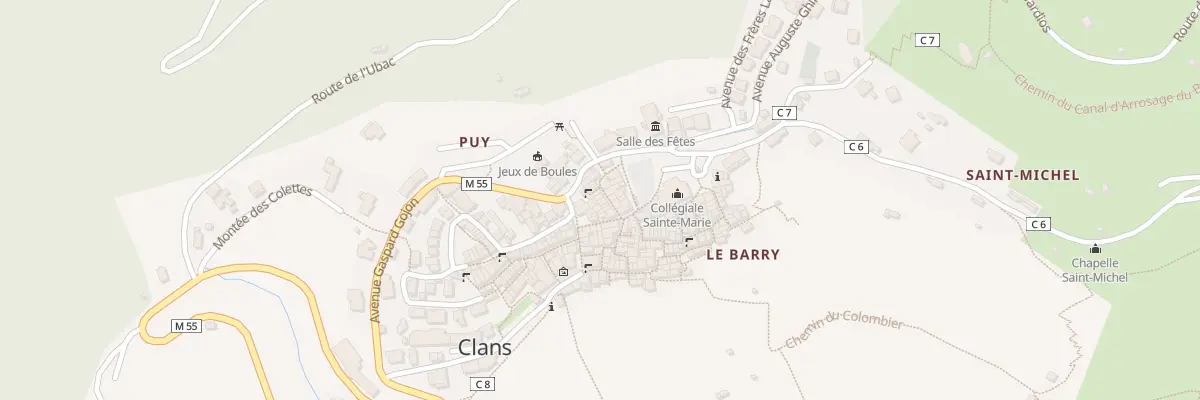 Plan du 7 Rue de la Barrière à Clans