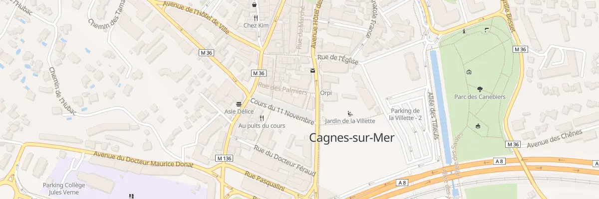 Plan du 1 Crs du Onze Novembre à Cagnes-sur-Mer