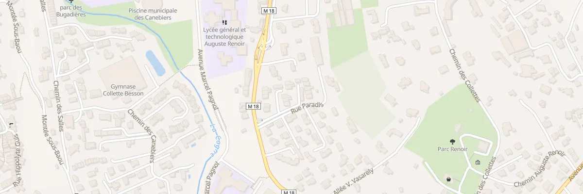 Plan du 38 Av de la Gaude à Cagnes-sur-Mer