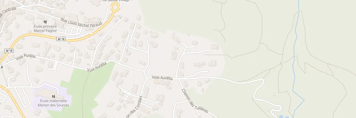 Plan du 611 Voie Aurelia à La Gaude