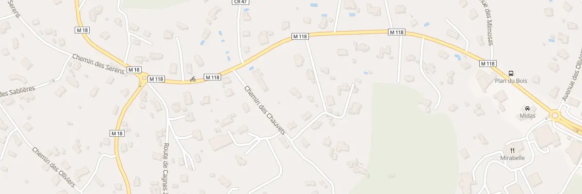 Plan du 256 Rte Metropolitaine 118 à La Gaude