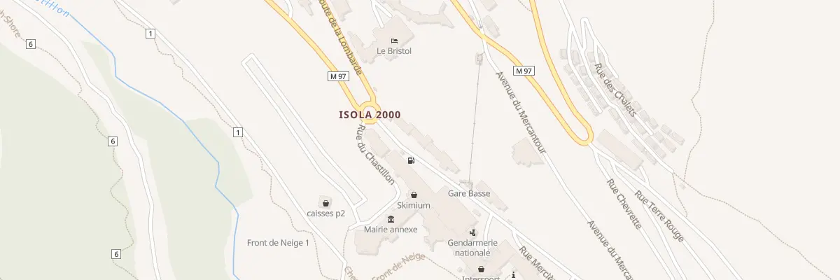 Plan du 65 Av du Mercantour à Isola