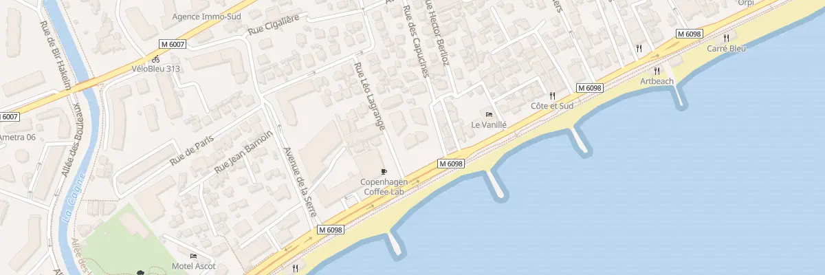 Plan du 8 Rue Léo Lagrange à Cagnes-sur-Mer