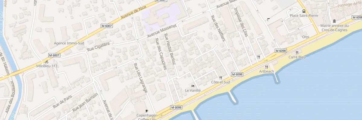 Plan du 8 Rue Berlioz à Cagnes-sur-Mer