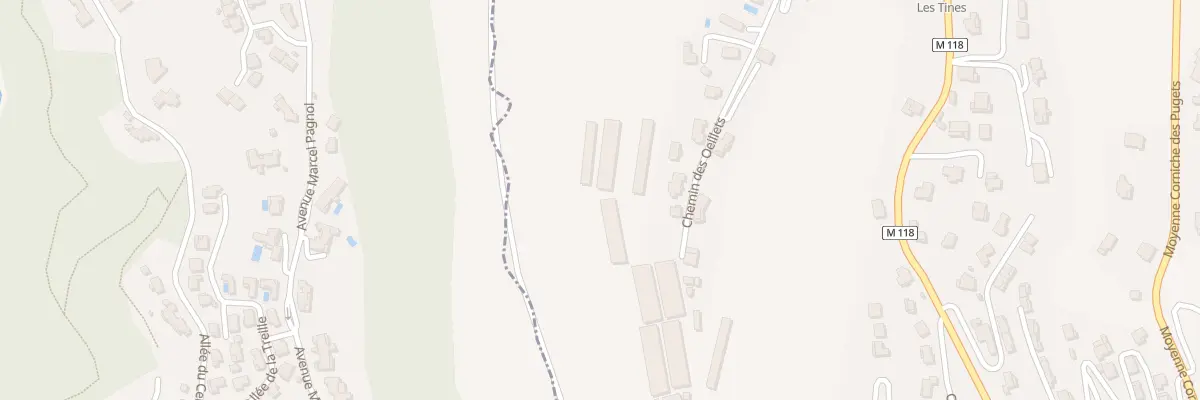 Plan du 358 Che des Oeillets à Vence