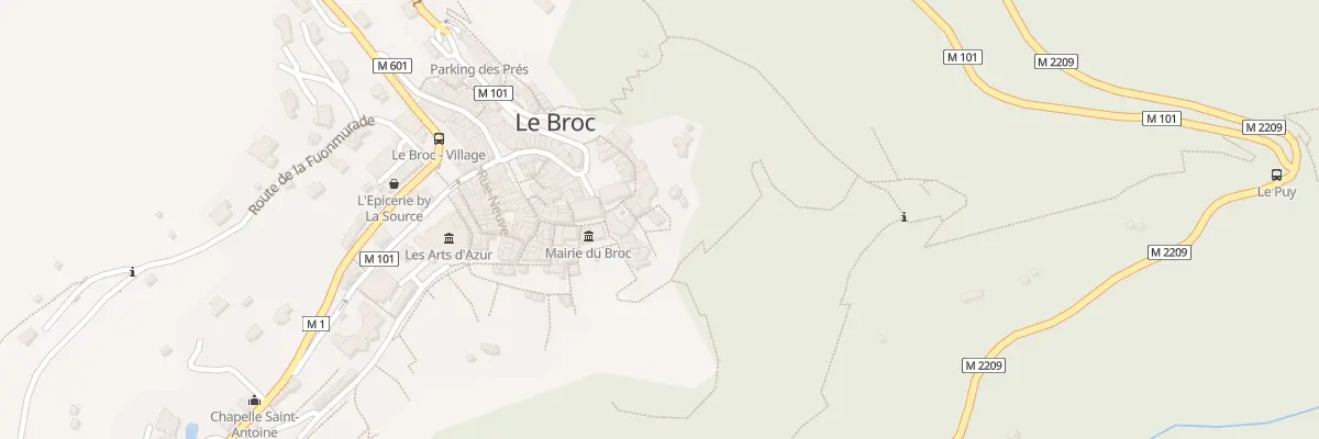 Plan du 1 Call du Pissoutran au Broc