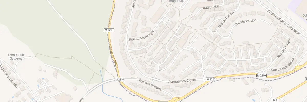 Plan du 5 All du Baou à Carros