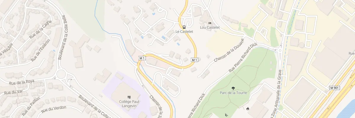 Plan du 535 Rte Métropolitaine 1 à Carros