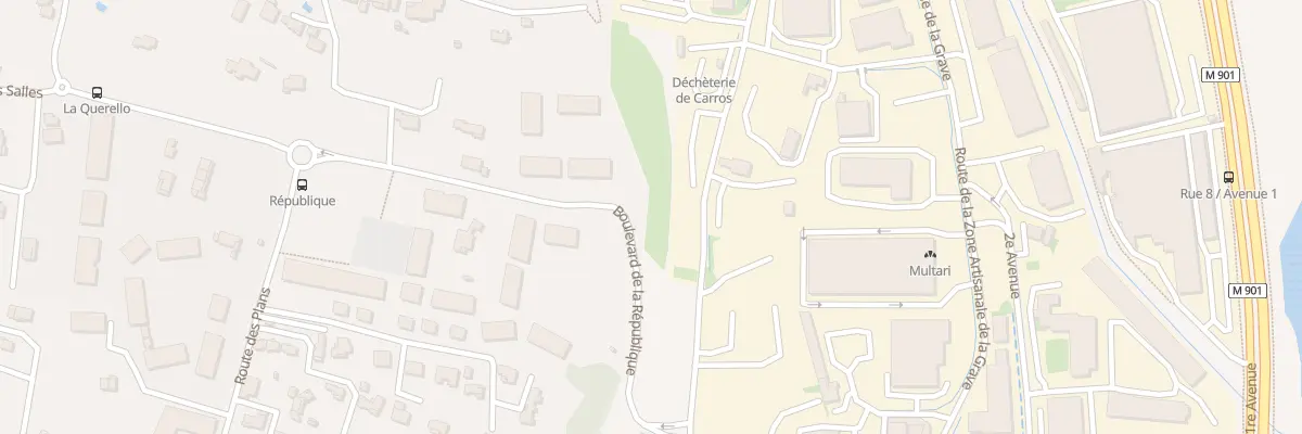 Plan du 5 Bd de la Republique à Carros