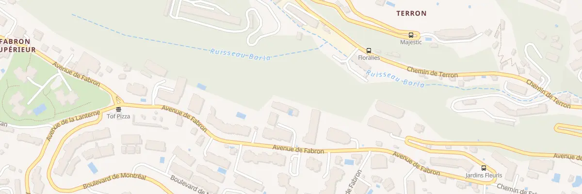 Plan du 214 Av de Fabron à Nice