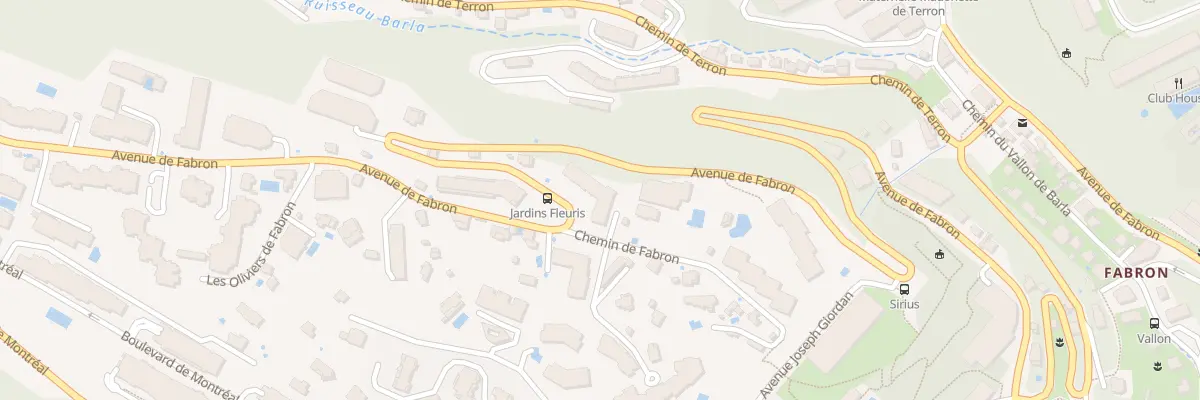 Plan du 185 Av de Fabron à Nice