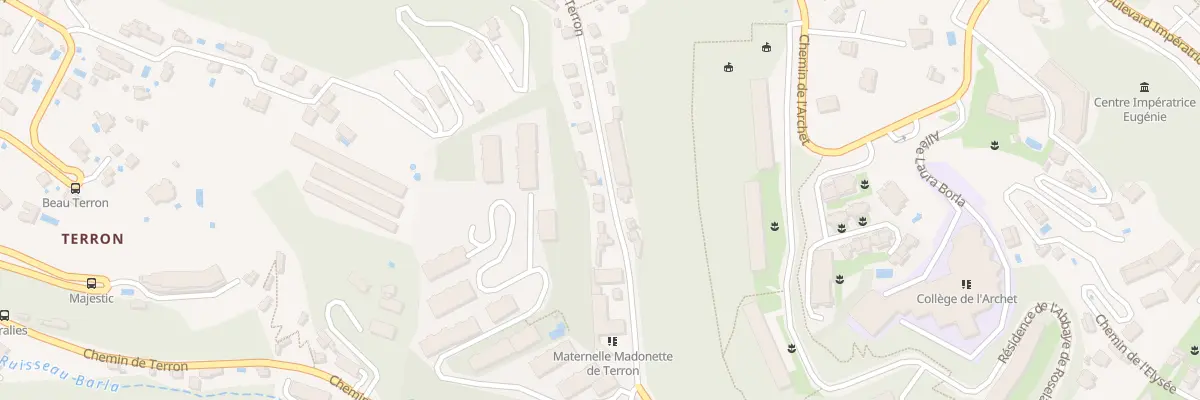 Plan du 19 Che de la Madonette de Terron à Nice