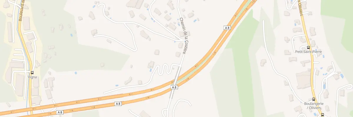 Plan du 231 Che de la Costière à Nice