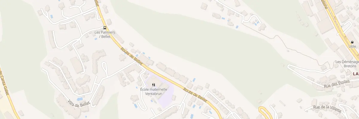Plan du 228 Rte de Bellet à Nice